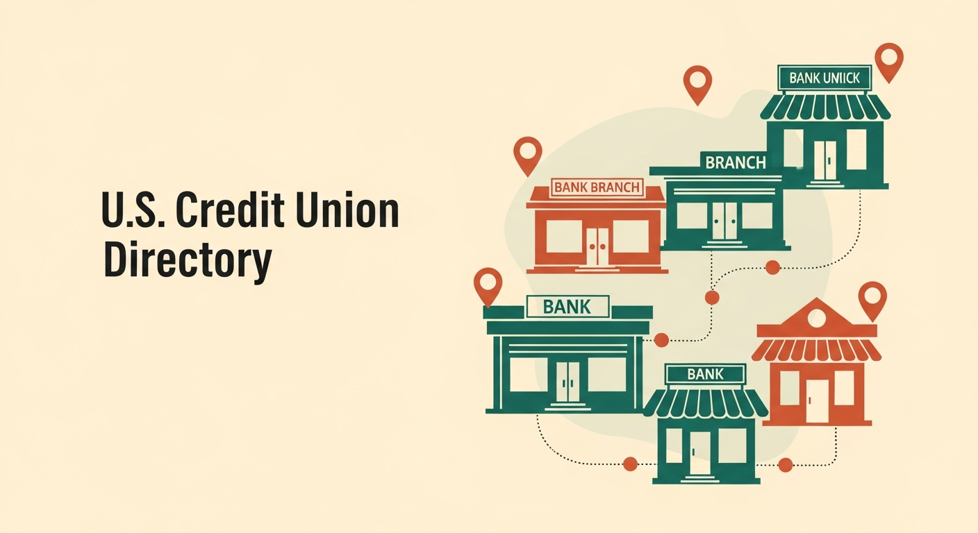 Illustration of a US credit union directory
